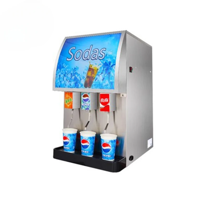 Three valve Cola Hamburger shop small self-service bottled carbonated beverage dispensing machine commercial