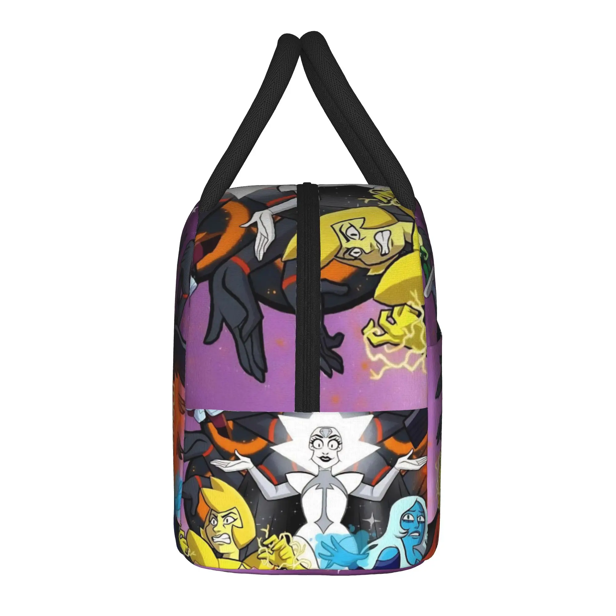 Crystal Gems Steven Universe Lunch Bag Retro Lunch Box Travel Thermal Tote Handbags For Child Waterproof Print Cooler Bag