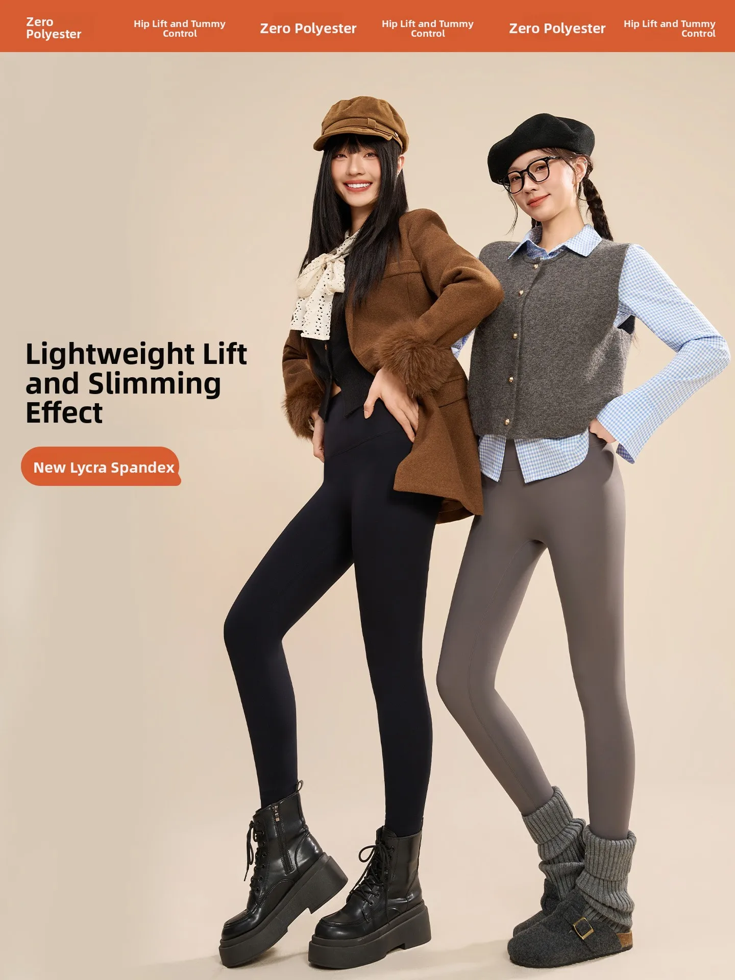 عالية الخصر Thiened Fce اليوغا السراويل النسائية Fitn السراويل الخريف الشتاء الدافئة البطن رفع بعقب السراويل arkskin