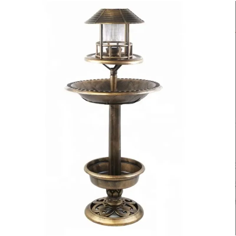 

Jardin Garten Jardim Solar Bird Bath Feeding Station Durable Plastic Material for Home or Hotel Use