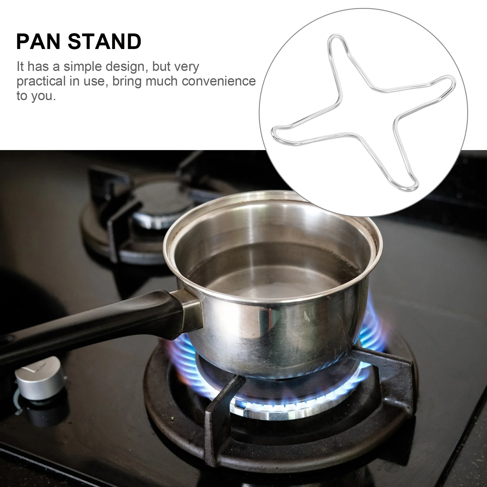 Rak Kompor Gas Dudukan Rumah Tangga Panci Kecil Mendukung Perlengkapan Dapur Bagian Peralatan Masak Dudukan Panci Tahan Panas Tahan Minyak