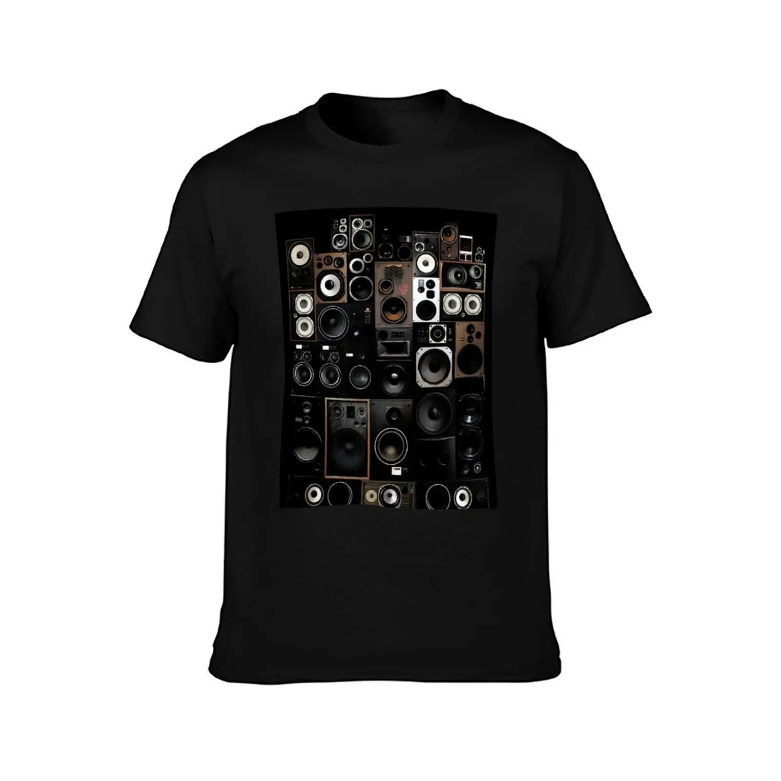 Audio T-Shirt Summer Casual Cotton Tee Oversized Streetwear Tops Vintage Graphic Print Loose Fit Short Sleeve 100% Cotton