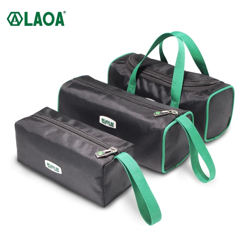 LAOA Portable Tools Storage Bag 1680D Oxford Canvas Waterproof Handbag Screwdriver Bag Cylindrical Thicken Tool Bag