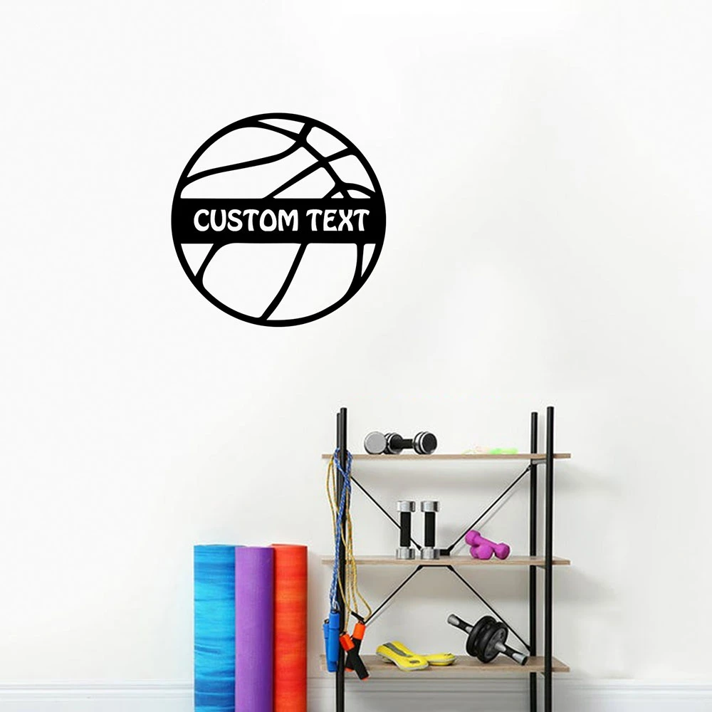 Autocollant mural coloré en vinyle avec nom personnalisé, 1 pièce, pour décoration de porte, salon, mural amovible