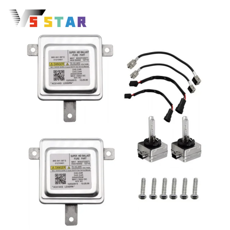 

W003T22071 W003T21971 2pcs HID Xenon Ballast & Bulb D3S Headlight Control Unit Module For 2011-2015 Volkswagen Touareg SC-1054