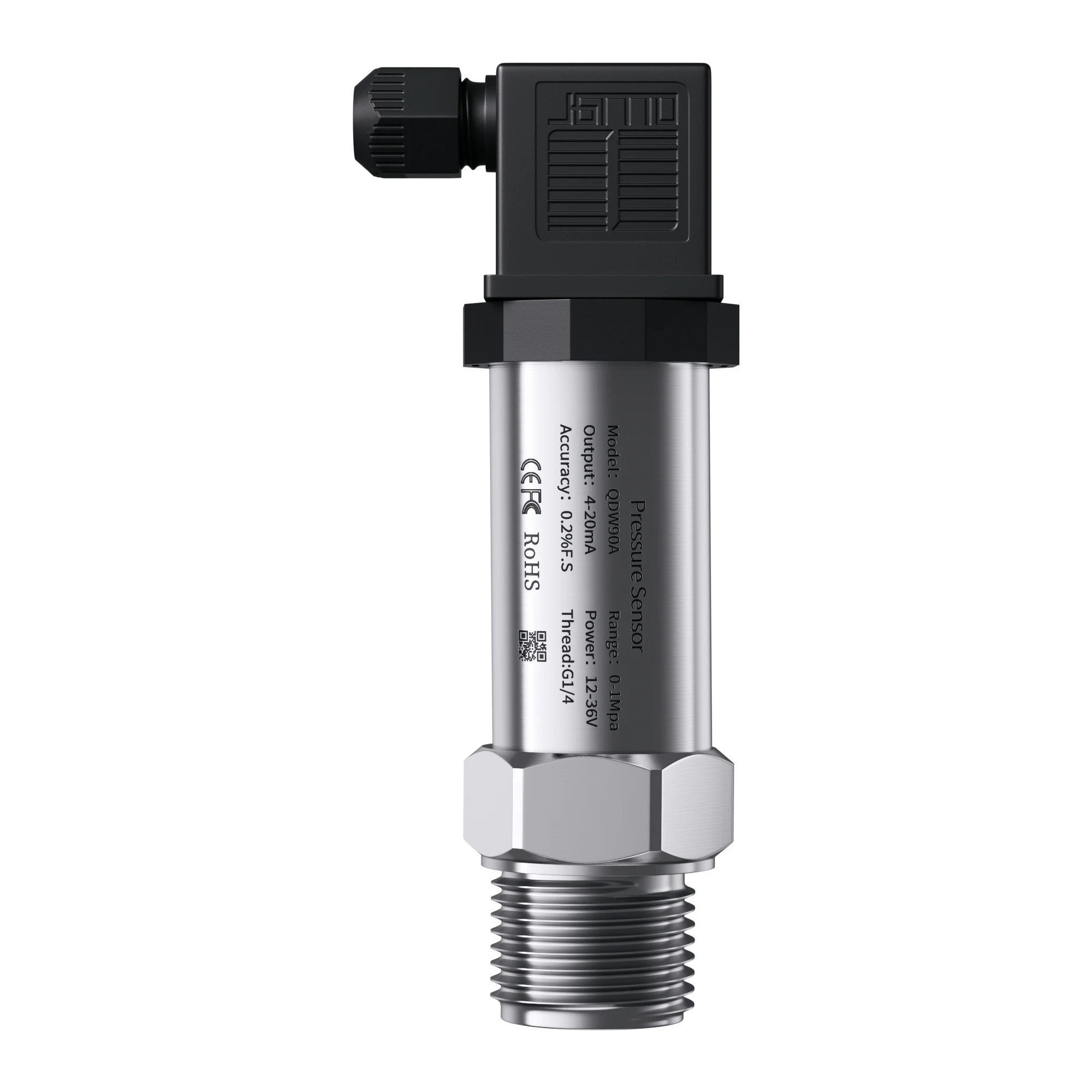 G1/4 Pressure Transmitter 4-20mA 0-3.3V 10V RS485 Output Water Gas Oil Liquid -1bar 10bar 60MPa 20kpa Negative Pressure Sensor