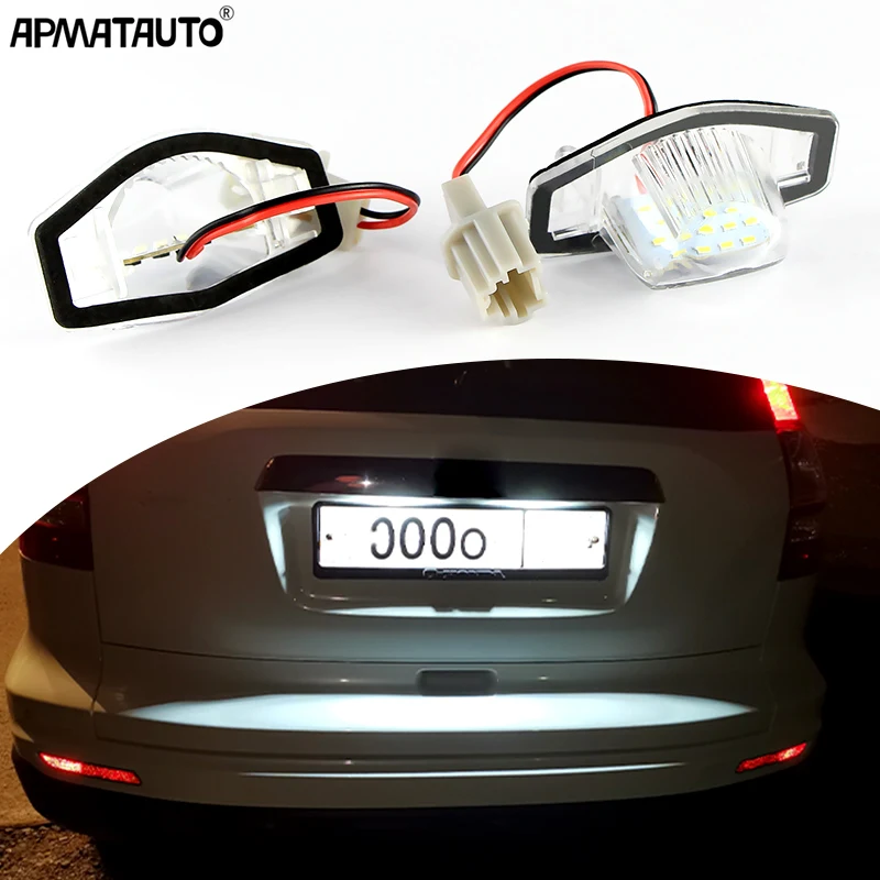 

Светодиодная подсветка номерного знака Canbus для Honda CR-V, Fit, Jazz, Crosstour, Odyssey, Stream, Freed, Logo, Insight, HR-V, FR-V, аксессуары