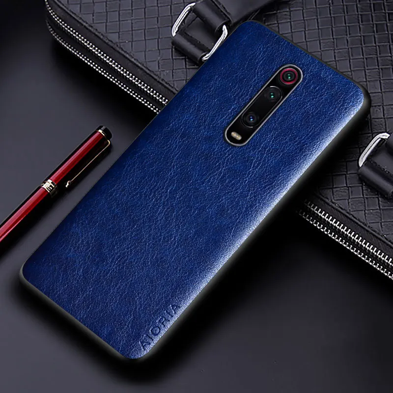 Custodia in pelle PU di lusso per Xiaomi Mi 9T 12T 11T 10T Pro Lite Business cover in tinta unita con design morbido TPU e PC rigido funda