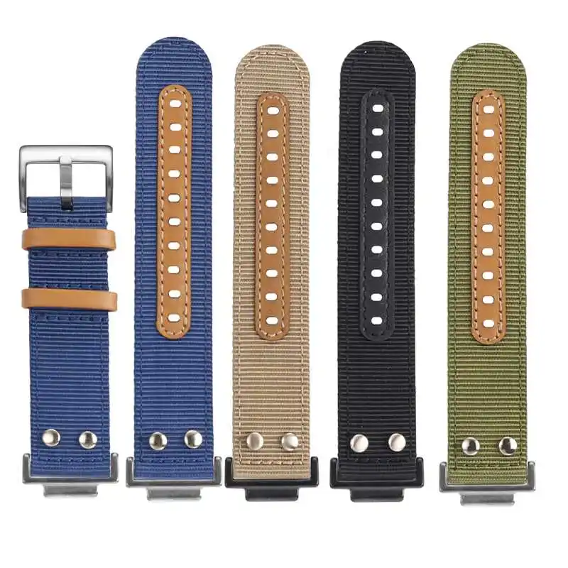 New Modified Nylon for Casio DW5600 DW-5600 GA-900 GA110/100/120 GM/GA2100 GA-2100 Sports Canvas Watch Belt with Nails Strap