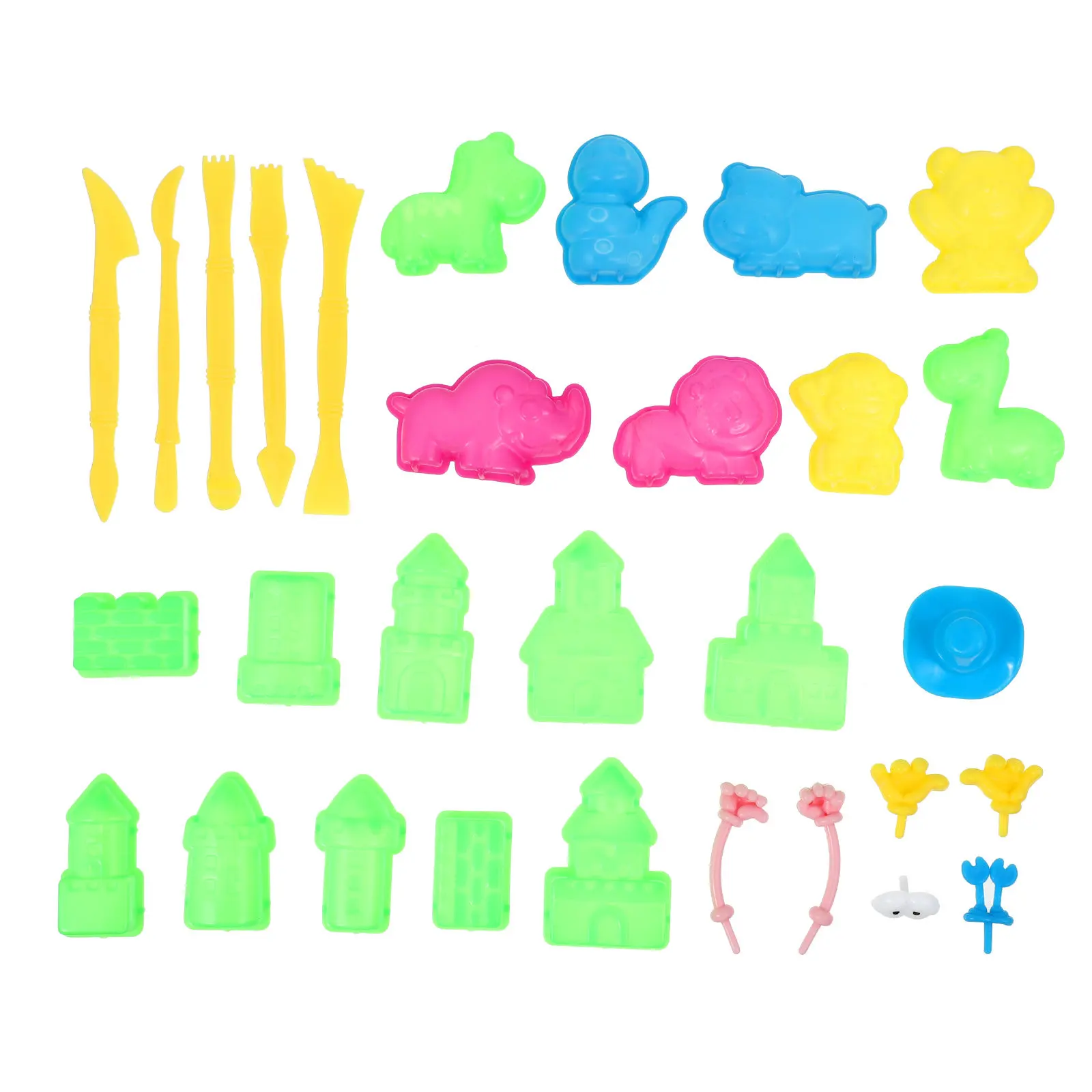 30pcs Kids Sand Mold Tools Kit – Durable Plastic Beach Play Set with Bright Colors, Safe & Educational