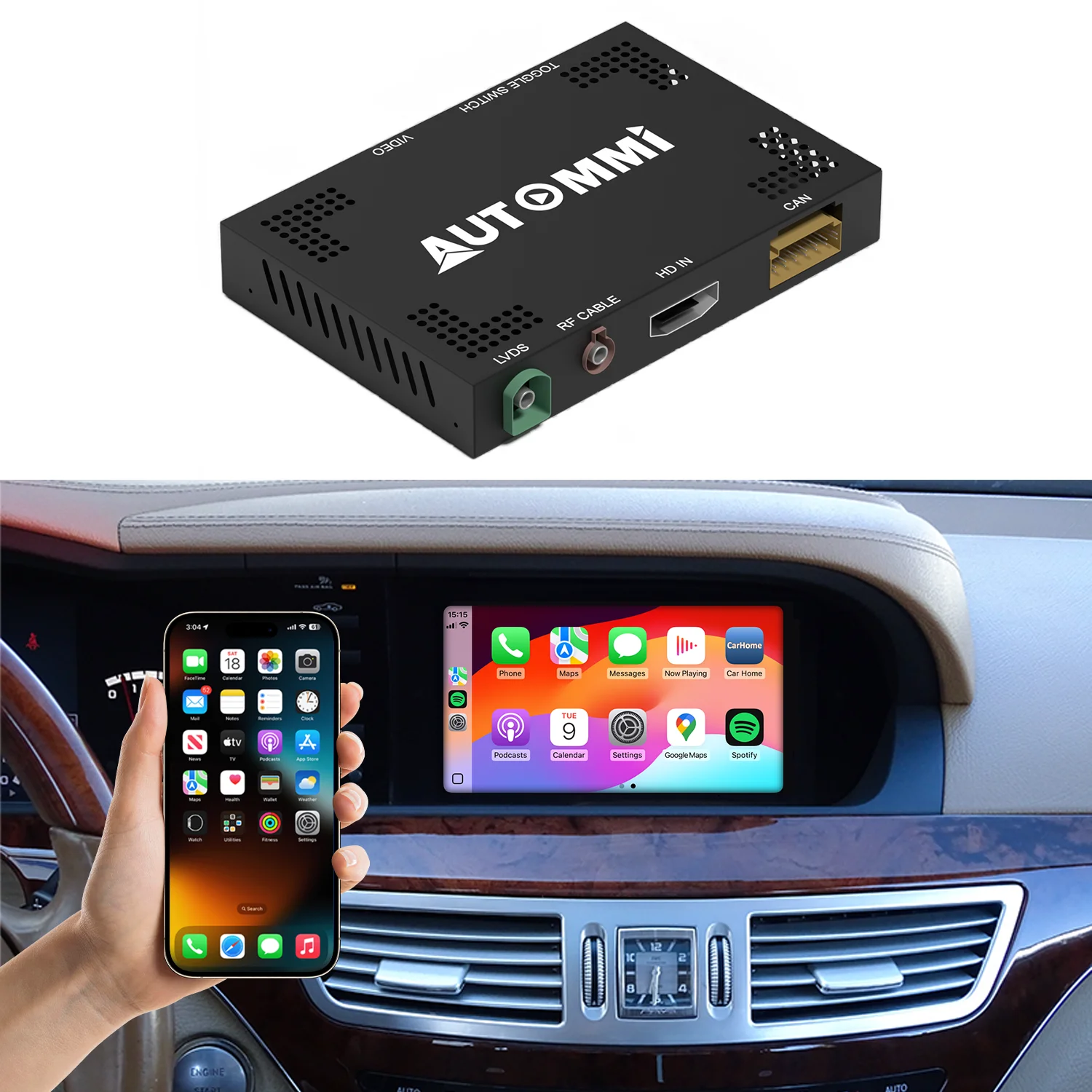 

Wireless Carplay Adapter For Merdeces-Benz W221 W203 W211 W210 W124 W163 W246 W176 W164 Integrated Module Car Accessories