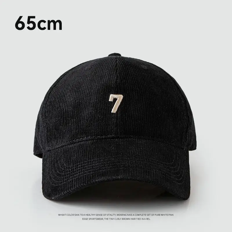 남녀공용 코듀로이 야구 모자, 가을 스냅백 모자, 큰 머리 아빠 모자, Gorra 보닛, 60-65 cm 대형 사이즈, 직송