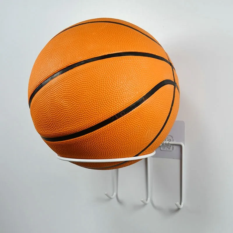 Parede perfuração livre basquete armazenamento rack, basquete net display rack, voleibol de futebol multifuncional parede pendurado rack