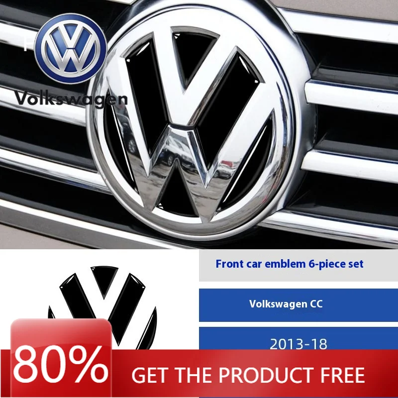 

For VOLKSWAGEN Car Emblem Stickers Suitable for VW Volkswagen CC 2013-2018 Front And Rear Car Emblem Stickers Interior Modificat