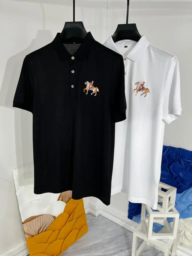 2023 Spring Summer Chic Men's High Quality Embroidery Casual Polo Shirt F267