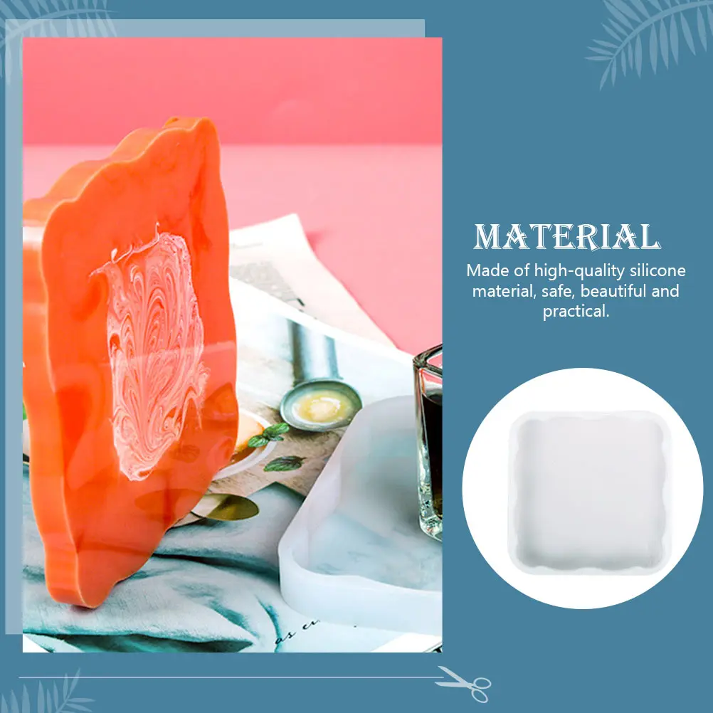 

4 Pcs Square Coaster Molds Silicone High Quality Non Stick Easy Clean DIY Crystal Epoxy Casting Mold for Crafts Jewelry