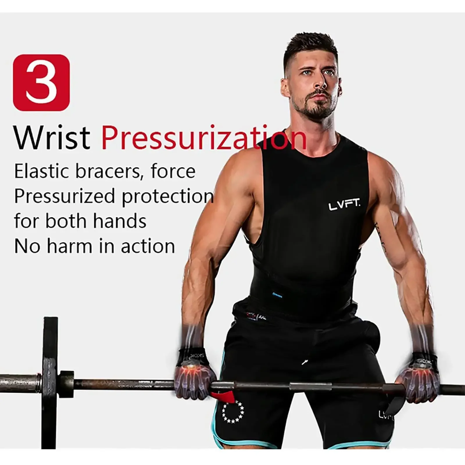 2Pcs Sports Grip Band Weightlifting Wrist Straps Strength Training Adjustable Non-slip Gym Fitness Lifting Strap Wrist Support