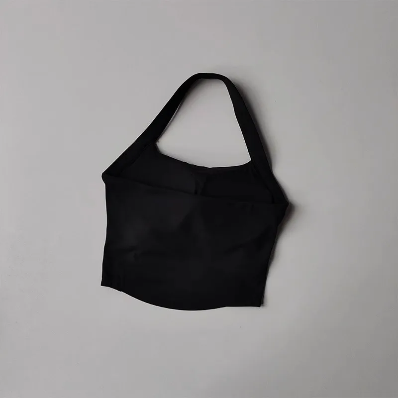 Damen-Sport-BH mit Nackenband, stoßdämpfend, rückenfrei, für Fitness, Yoga, Lauftraining, Pilates, Sporttop – Detail 9