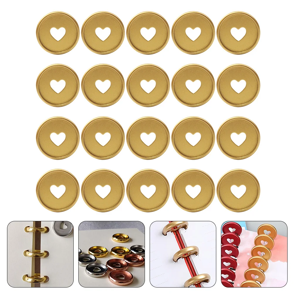 20 Pcs Loose-leaf Notebook Disc Discs for Binding Binder Notepad Planner Rings Frosted