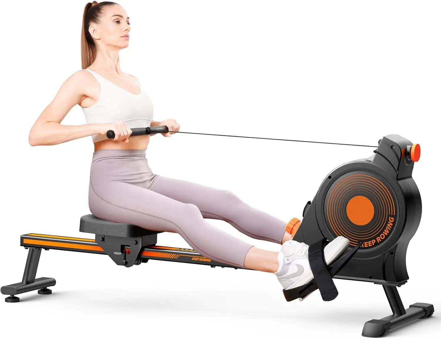 Machines for Home - Magnetic/Water Rowing Machine with Upgrade 16 Resistance Levels, Max 350 LB Weight Capacity, LCD Monitor and