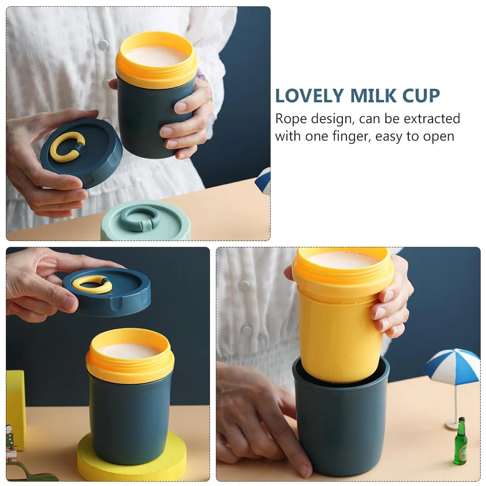 Food Containers Soup Cup Breakfast Beverage Bottle with Cover Microwaveable Lovely Milk Water Glasses