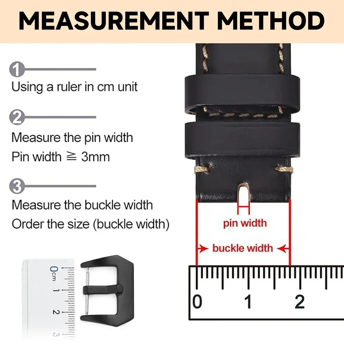 ساعة لحارس الساعة 316L من الفولاذ المقاوم للصدأ مشبك حلقة حامل معدني لساعة 18*20*22*24 دبوس مشبك ساعة