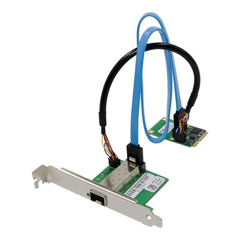 Imagem -03 - Mini Pci-e Adaptador Ethernet para I210 Porta Única Placa de Rede Sfp 1g 1000m Placa de Fibra Óptica para Computador