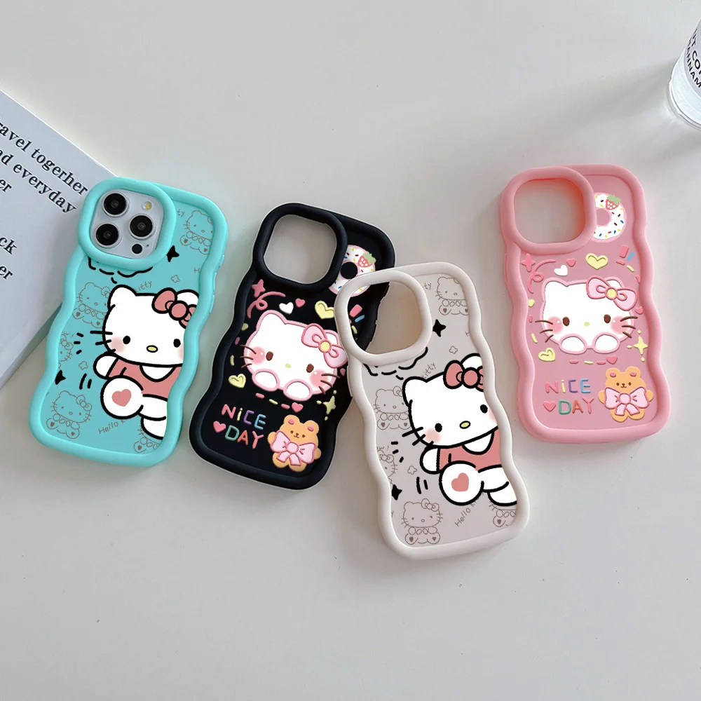 Cute Hellos Kittys Phone Case for iPhone 16 15 14 13 12 11 Pro Max XR X XS XSMax 7 8 6 6s Plus Soft Silicone Back Cover