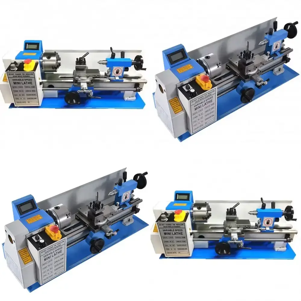 

0618 Mini Metal Lathe Variable Speed Large Swing Range Lathe for Metal Mini Machine Small Mechanical Lathe Machine Tool
