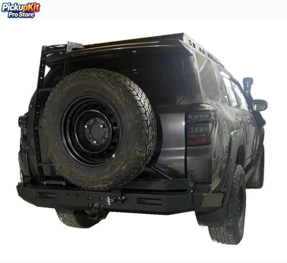 

Dual Expansion Arm Heavy-Duty Spare Tire Off-Road Steel Rear Bumper for 4Runner