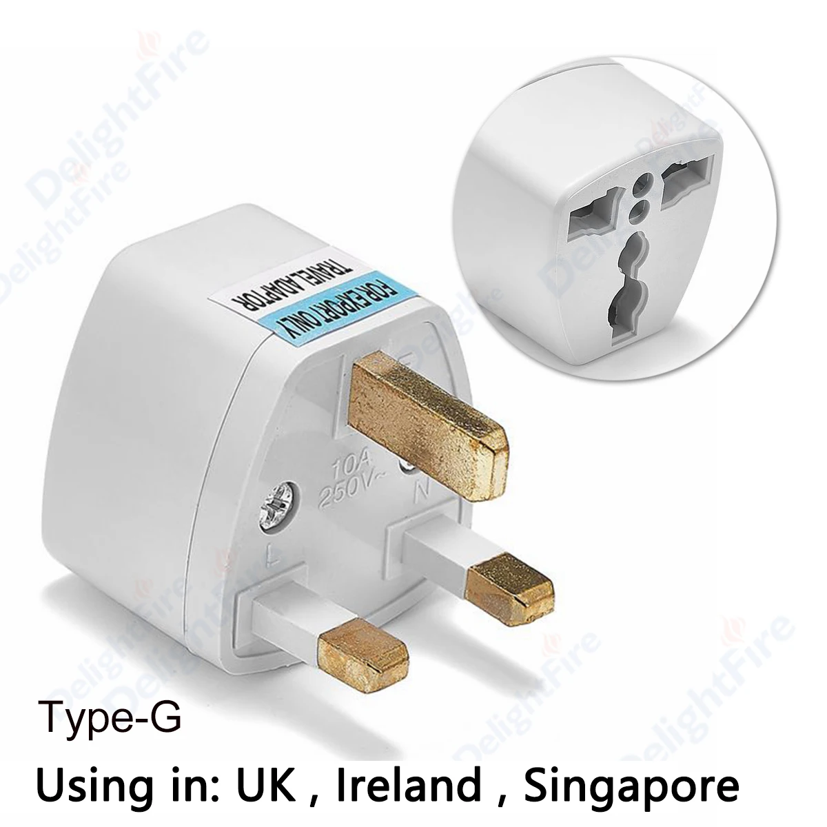 Adaptateur de prise britannique, prise électrique britannique de Singapour, convertisseur de puissan