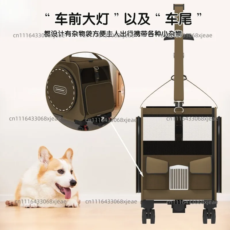 Pet trolley bag pet out trolley dog small trolley shoulder cat bag cat handbag