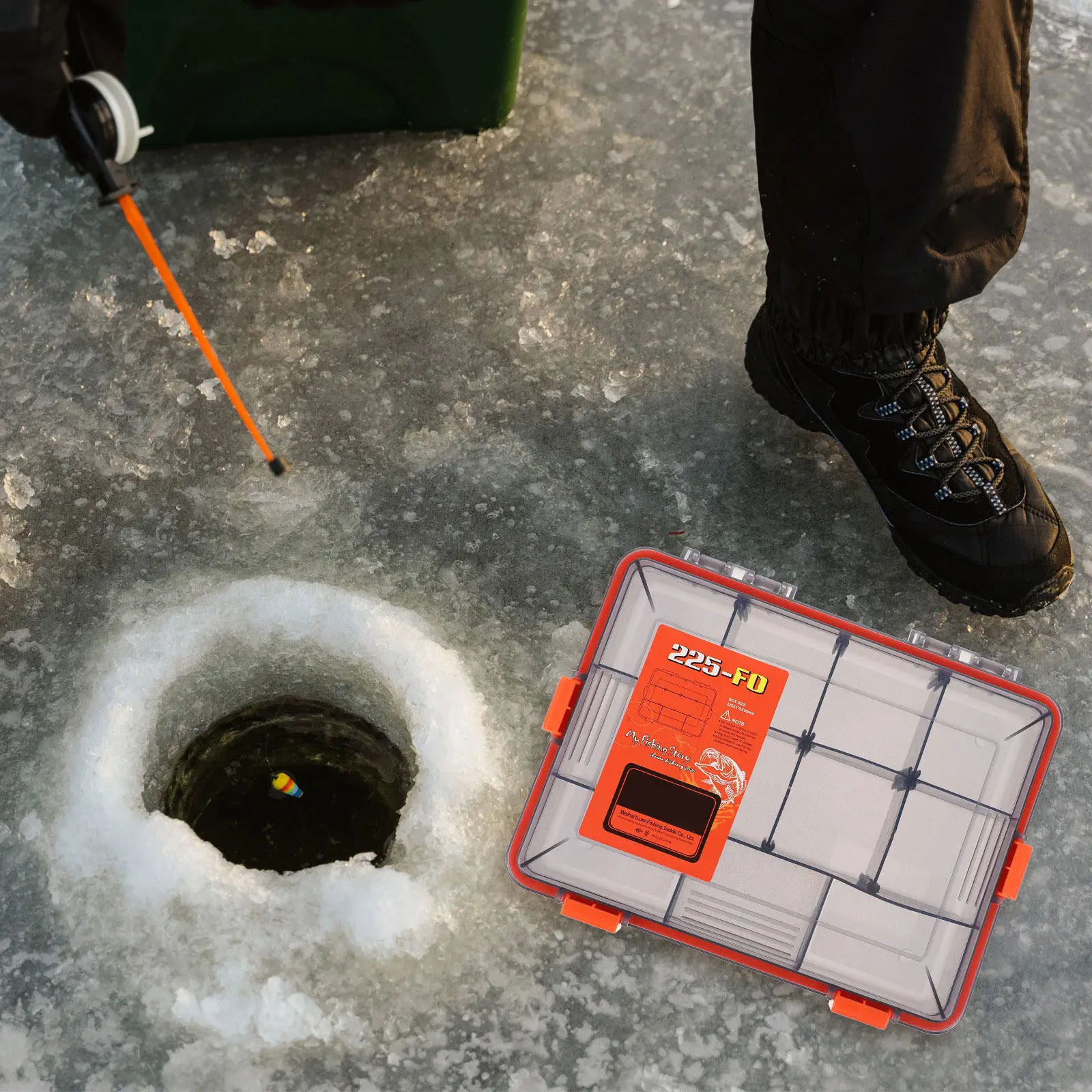 

1 шт. портативный многосекционный органайзер для рыболовных снастей, вместительный водонепроницаемый контейнер для крючков и приманок