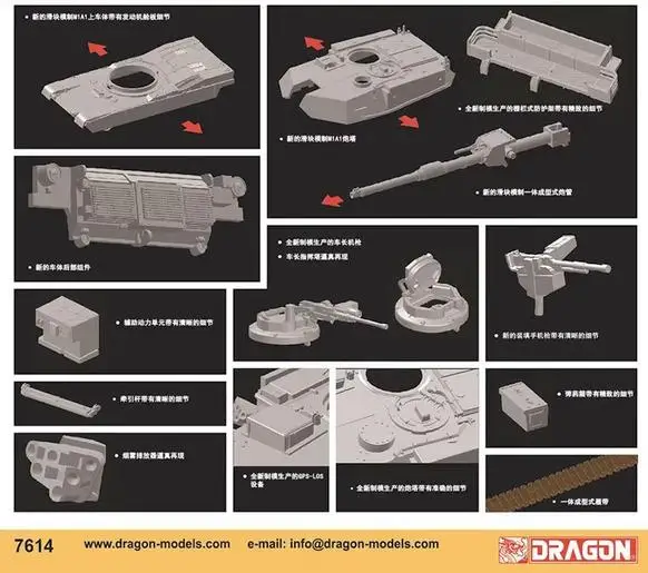 DRAGON 7614 1/72 Scale US M1A1 AIM NEWLY TOOLED MODEL KIT