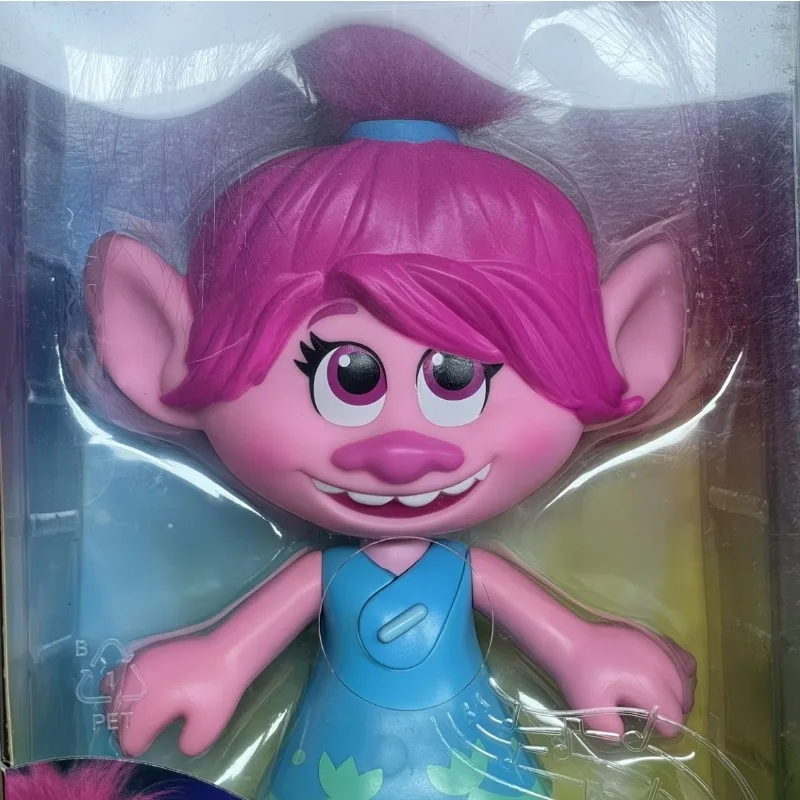 New Original Hasbro Trolls WORLD TOUR SUPERSTAR POPPY Can Speak Action Figure Toys Gift Model view 5