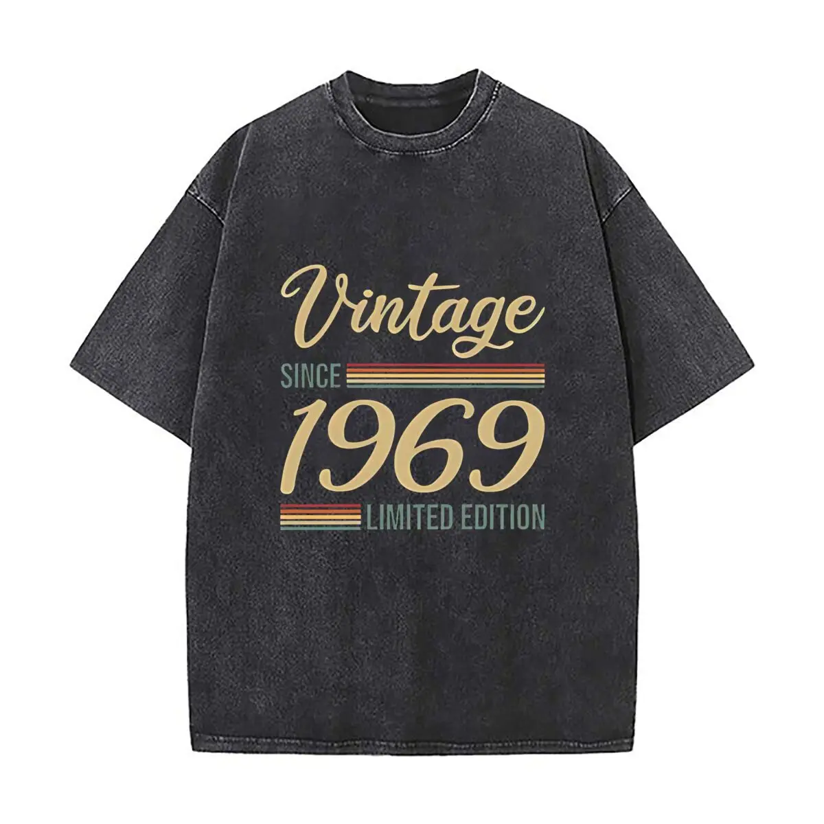 Cotton Vintage Since 1969 Limited Edition Gift 2025 Washed Vintage T-Shirts Street Hip Hop Retro Punk T Shirt