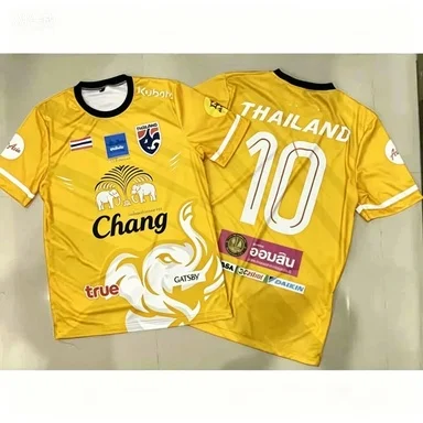 Thailand National Team Football Jersey Short-sleeve Fan Souvenir Breathable Training Match Sportswear
