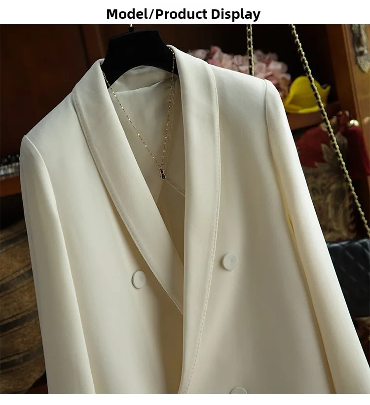 Costume sur mesure décontracté ample pour femmes Jaet Triacétate lourd Faionable Ele Sle Long Sve été