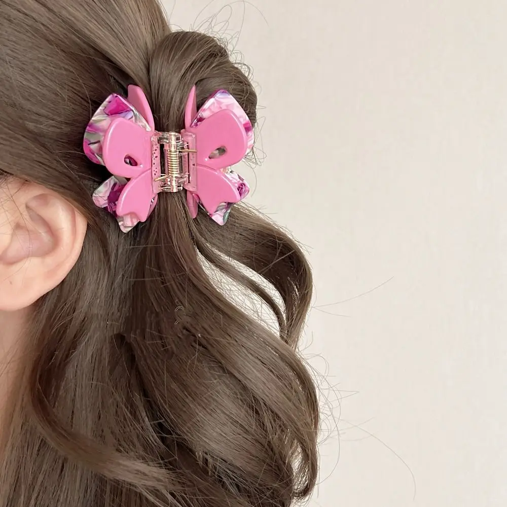 

Creative Hairpin Butterfly Hair Claw Double Layered Large Acetate Hair Clip Barrette Korean Style Acetic Acid Shark Clip Travel