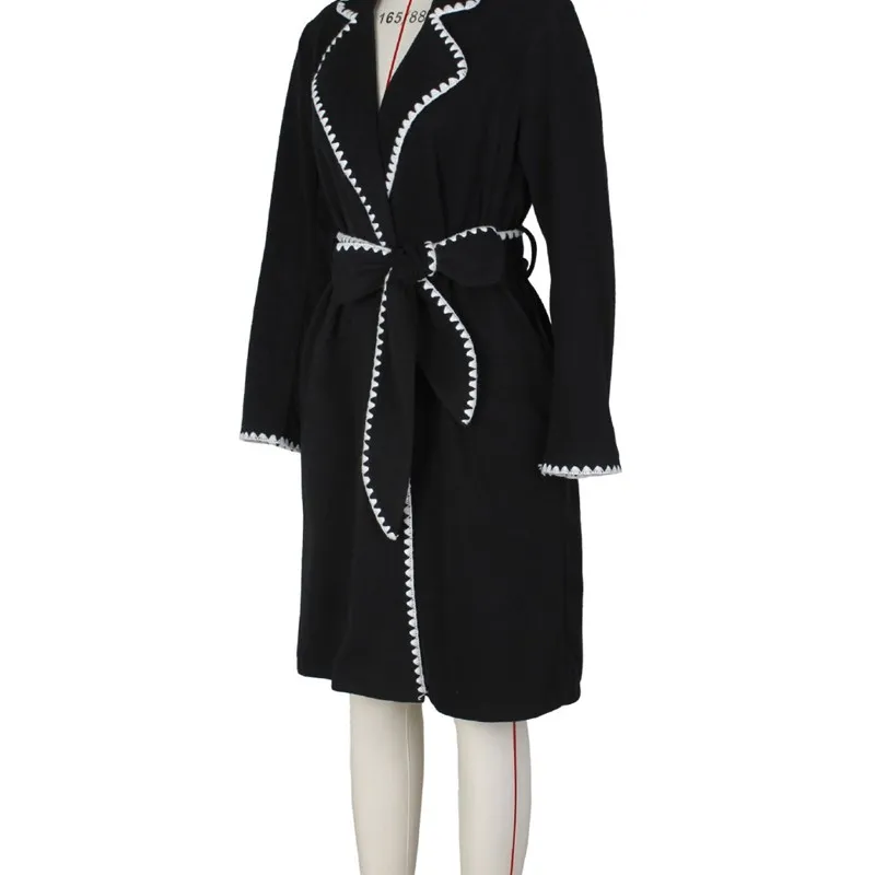 

Spring 2025 European Women's Faion Long Woolen Coat with Lo Sve Length Long Sve Material Woolen Fabric Cosition Ot...