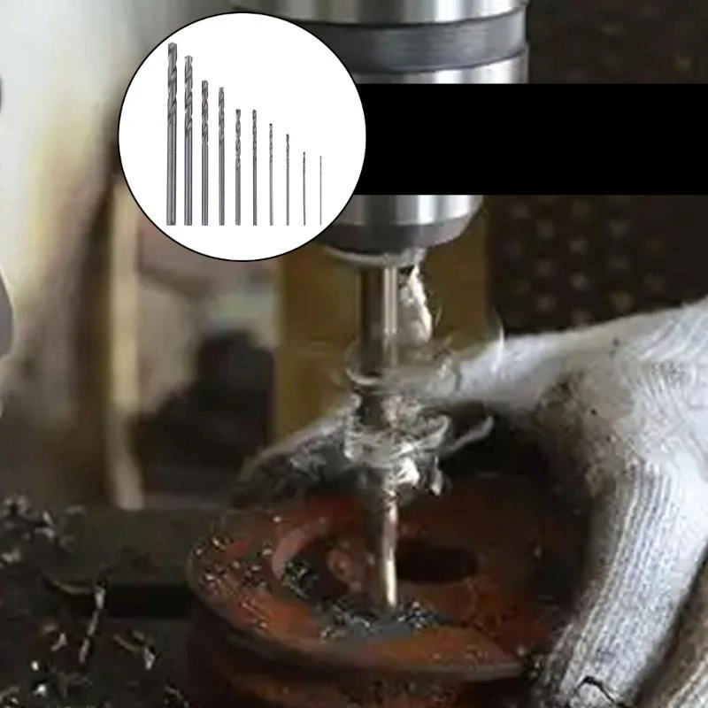 A2UD 10Pcs HSS White Steel Twist Drill Bit Set 0.5-3mm For Electric Grinding Drilling