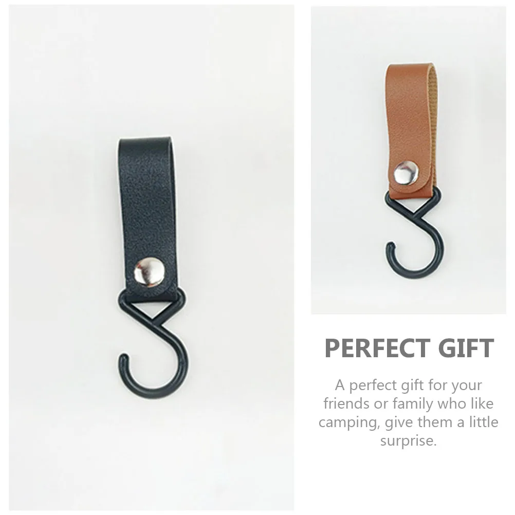 

6pcs Tent Hooks Heavy Duty PU Strap Carabiner Outdoor Camping Picnic BBQ Fishing Hiking Safe Storage Functional Hook Perfect