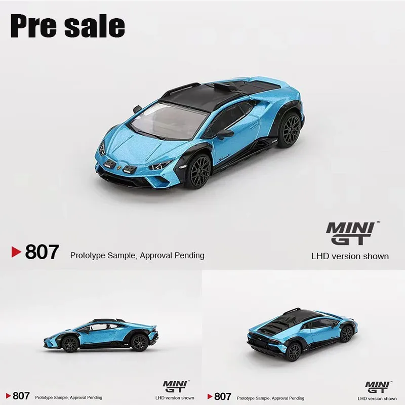 PreSale MINIGT 807 1:64 Huracan Sterrato Blu Aegir Diecast Car Model Collection Toys