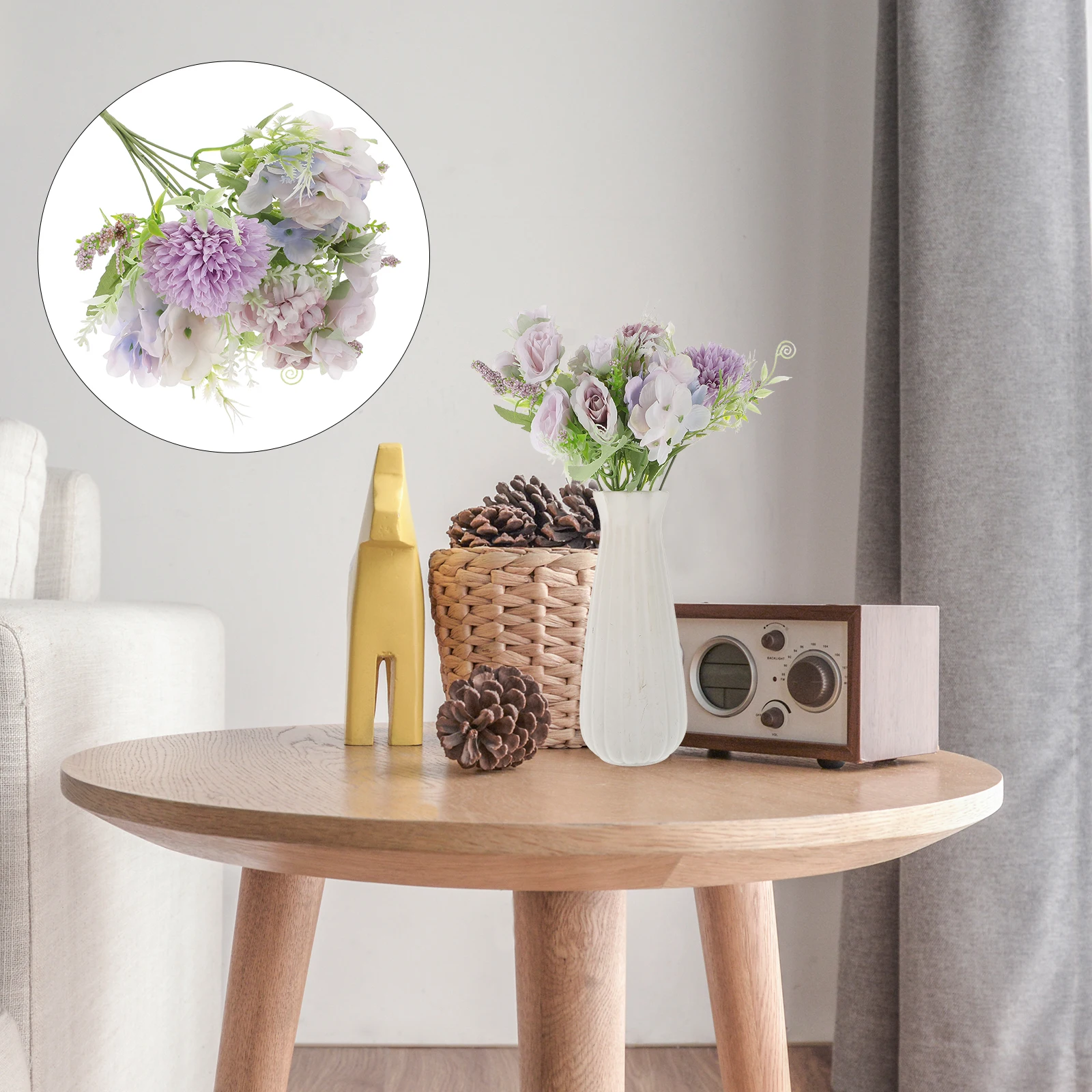 

Simulated Flower Fake Decoration Artificial Flowers Bouquet Rose Props Simulation Silk Cloth Faux Roses Bridesmaid