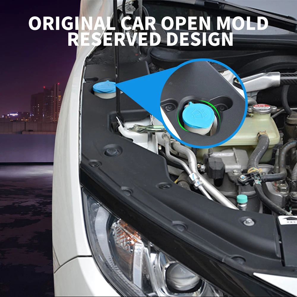 Engine Bay Side Panel Covers Pair-long Version Replacement for 2016-2019 10TH GEN HONDA CIVIC