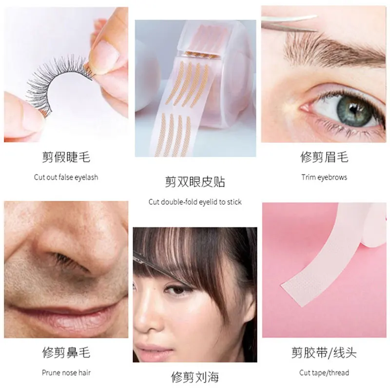 Augenbraue Schere Make-Up Wimpern Trimmer Nase Gesichts Haar Entferner Multifunktionale Schere Edelstahl Nagel Häutchen Werkzeuge
