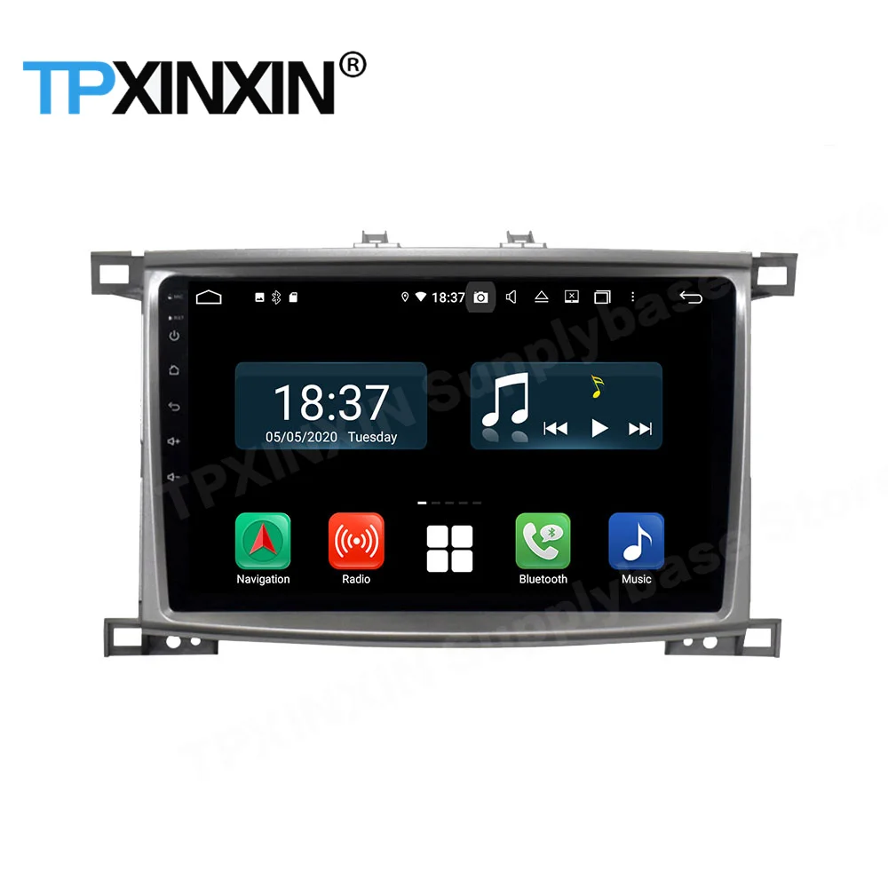 Car Radio Coche With Bluetooth For Toyota LC100 2005 2006 2007 High Level Navi Automotive Multimedia Stereo Receiver Head Unit