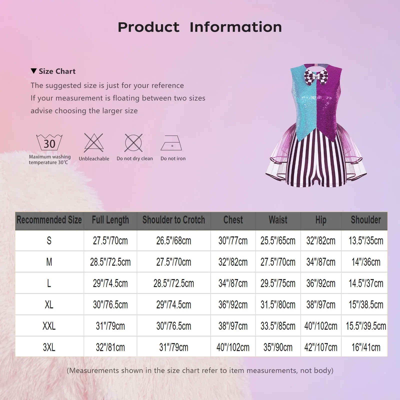 Womens Crazy Mad Clown Cosplay Jumpsuit Sequin Striped Checker Tiered Tulle Hem Rompers Ballet Jazz Dance Leotard Tutu Costumes - view 6