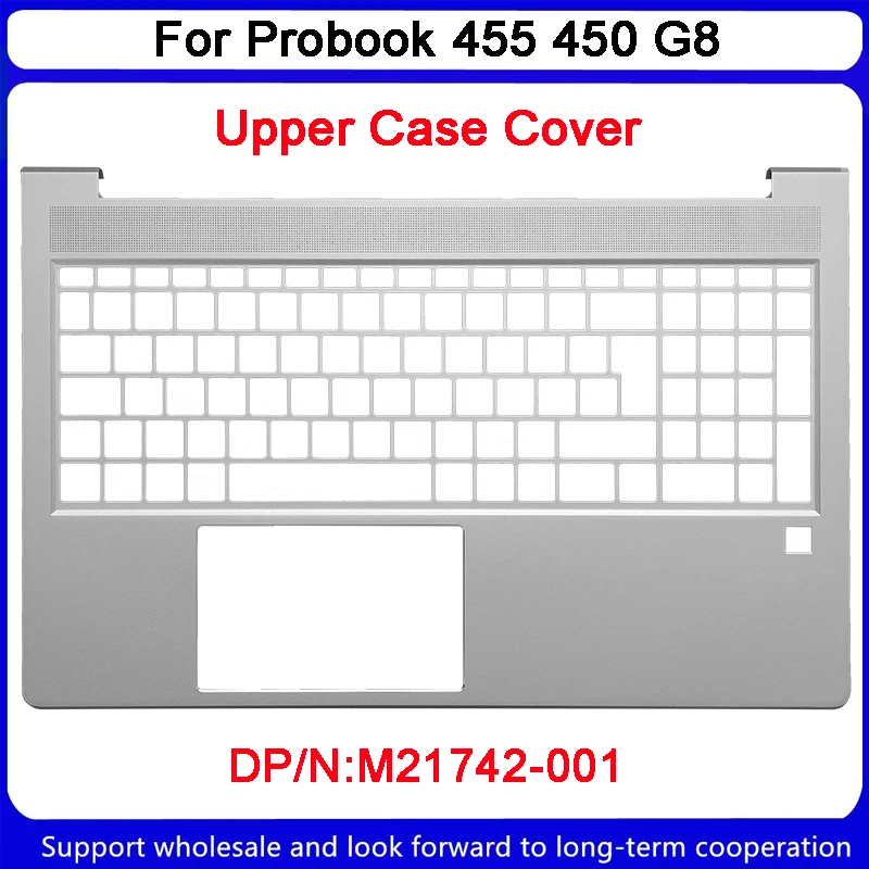 

NEW Laptop case cover For HP Probook 455 450 G8 Palmrest Upper With Fingerprint Hole M21742-001