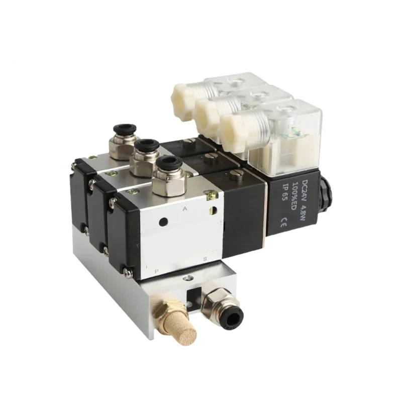 3V310-10 Integrated Solenoid Control Valve  2-position 3-port Electronic Pneumatic Valve with Manifold Block